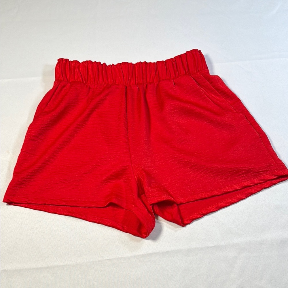 Excellent Condition Tyche Women's Size L Shorts‎ Red 100% Polyester Tomato Fruit